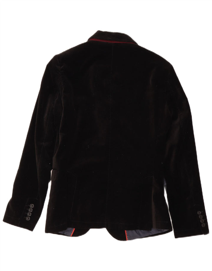 Zara Chaqueta tipo blazer de 2 botones para hombre EU 46 Small Algodón negro