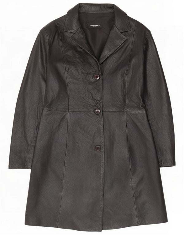Equipe Abrigo de cuero para mujer ES 40 XL Negro