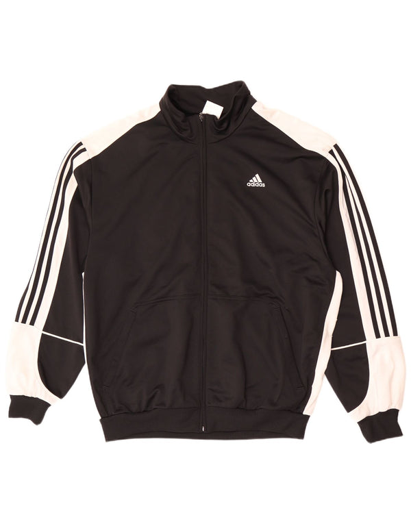 Adidas - Chaqueta de chándal para hombre, talla 48/50, color negro, poliéster