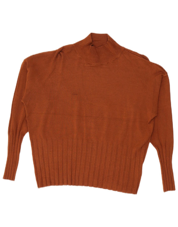 Marks & Spencer Jersey con Cuello Alto para Mujer UK 40 XL Viscosa Burdeos