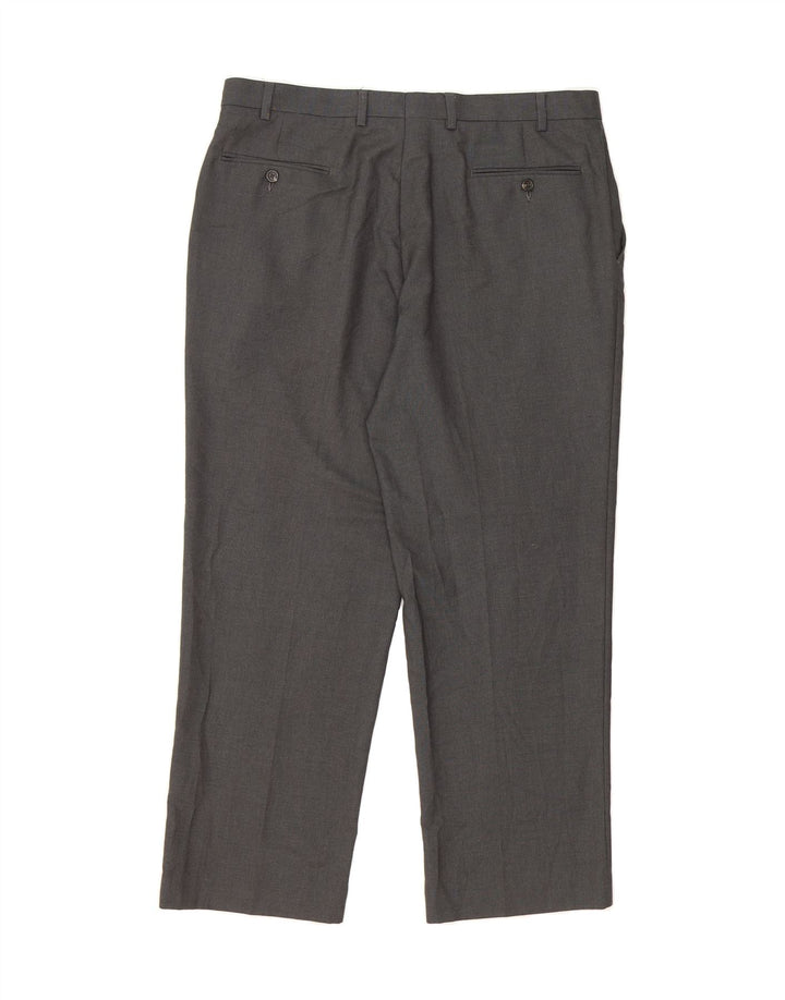 IZOD Mens Straight Suit Trousers W36 L29 Grey Polyester Vintage Izod and Second-Hand Izod from Messina Hembry 