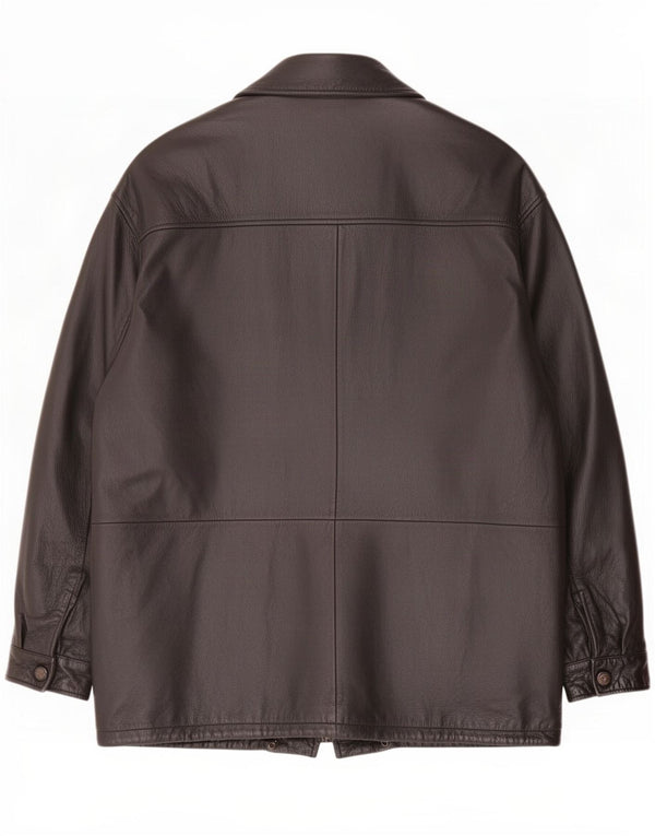 Rover & Lake Abrigo de cuero para hombre IT 52 XL Marrón