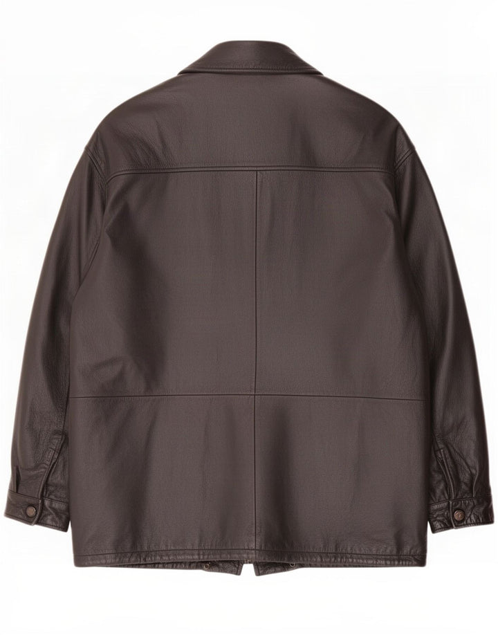 Rover & Lake Abrigo de cuero para hombre IT 52 XL Marrón