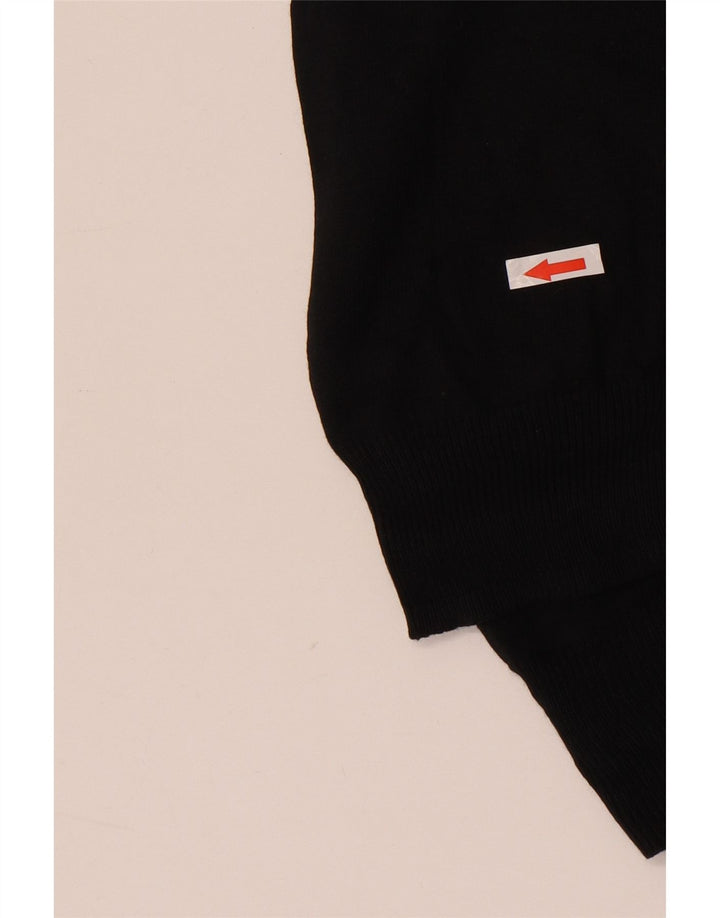 Marks & Spencer Jersey con Cuello en V y Ajuste Regular para Hombre XL Algodón Negro