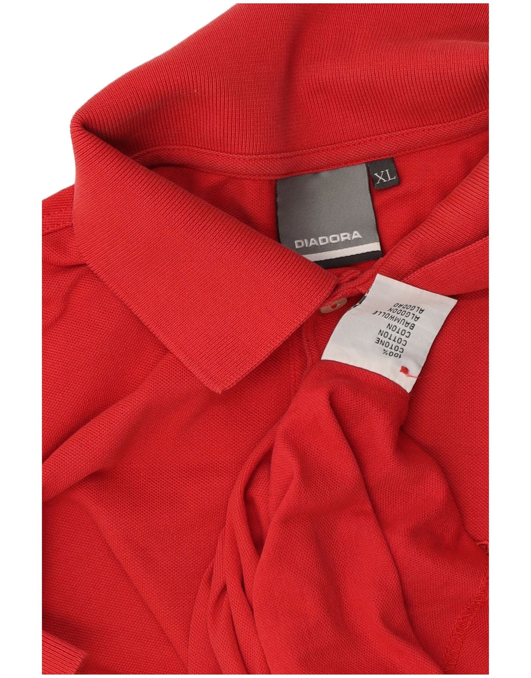 Diadora Polo Hombre XL Algodón Rojo