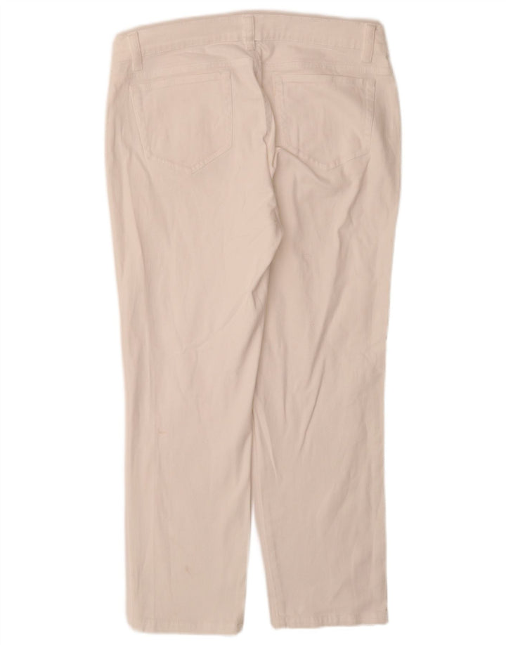 Orvis Jeans rectos para mujer US 10 grande W30 L28 algodón blanco
