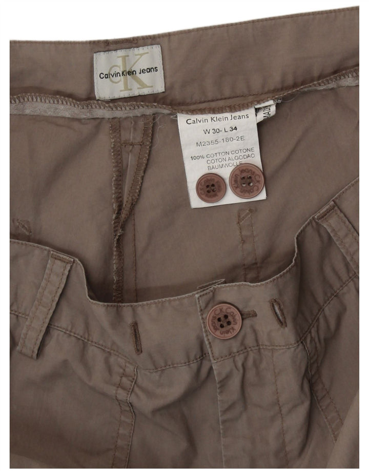 Pantalón chino recto CALVIN KLEIN Mujer W30 L31 Algodón gris