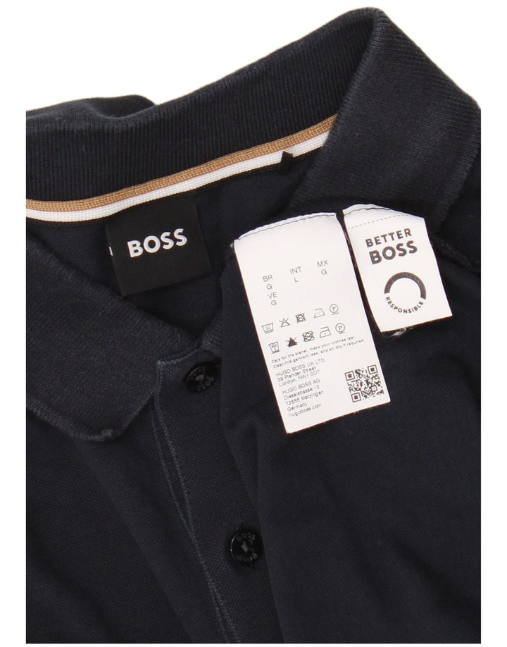 Polo Hugo Boss Hombre Algodón Azul Marino Medio