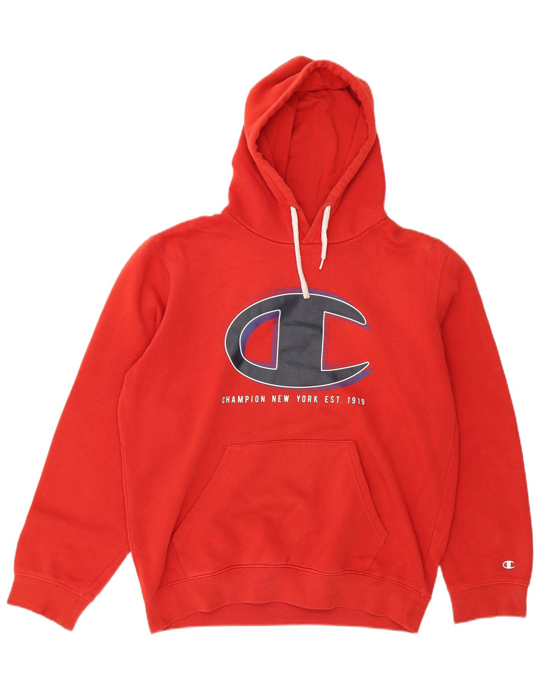 Champion Sudadera Con Capucha Gráfica Para Hombre Rojo Mediano