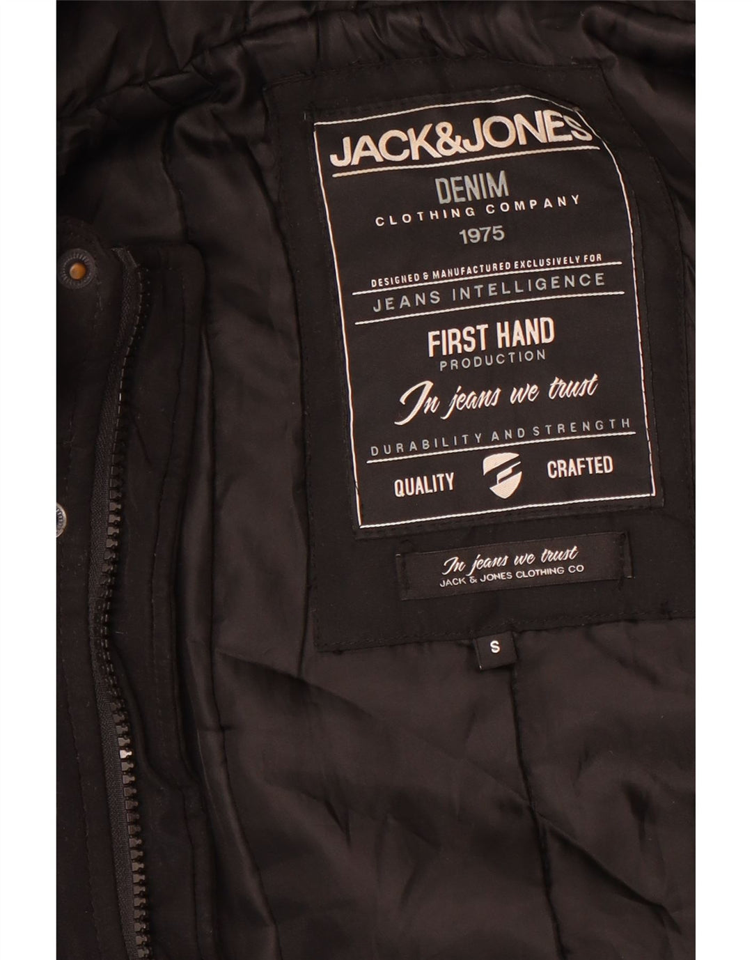 Jack & Jones Chaqueta Bomber con Capucha para Hombre UK 36 Small Black