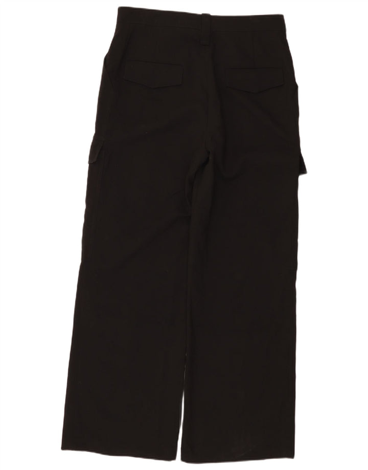 Zara Mujer Pantalones Cargo De Pierna Ancha Mediano W28 L30 Negro