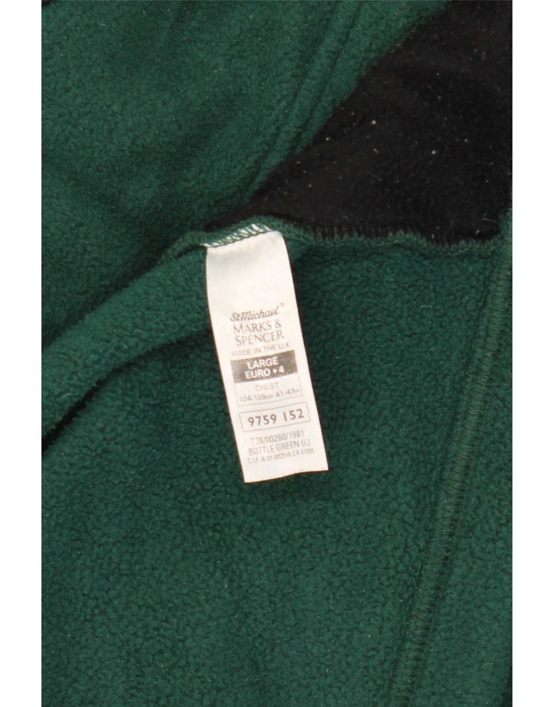 Marks & Spencer Chaqueta polar para hombre UK 40 Grande Poliéster verde
