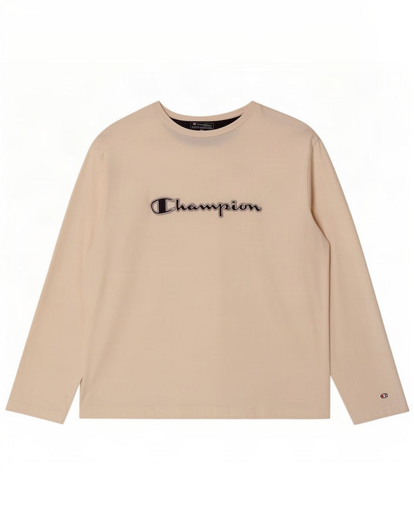 Champion Camiseta gráfica para hombre de manga larga XL de algodón blanco