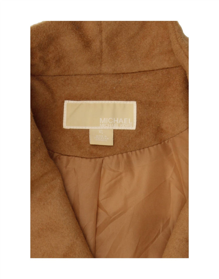 MICHAEL KORS Womens Overcoat UK 18 XL Brown Wool Vintage Michael Kors and Second-Hand Michael Kors from Messina Hembry 