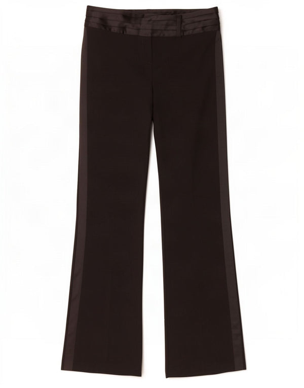 Topshop Pantalones casuales con corte de bota para mujer UK 12 Medium W30 L35 Poliéster negro