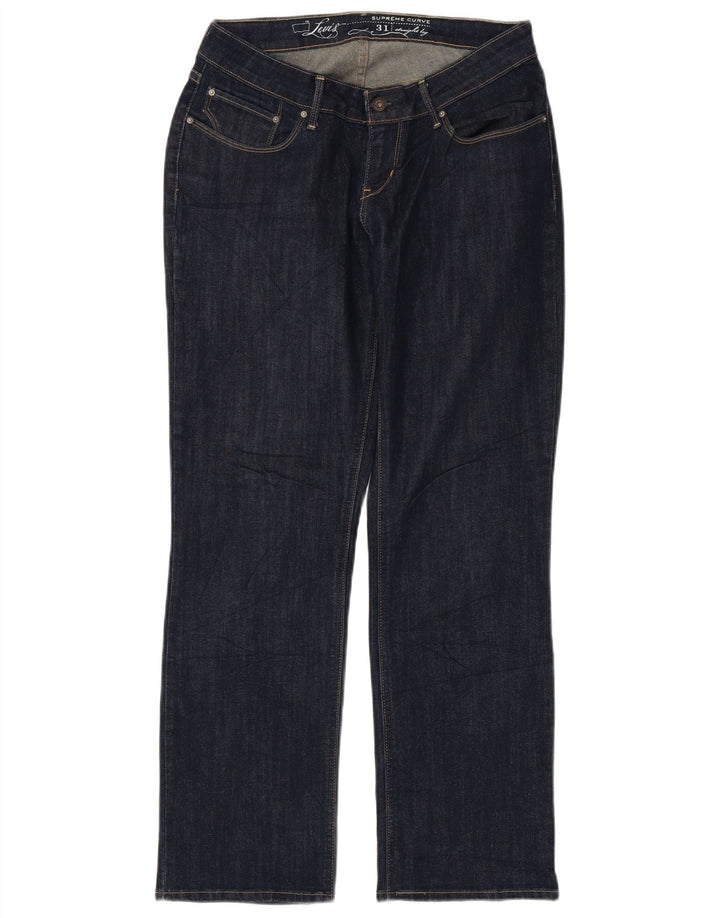 LEVI'S Vaqueros Rectos Mujer W31 L30 Azul Marino Algodón