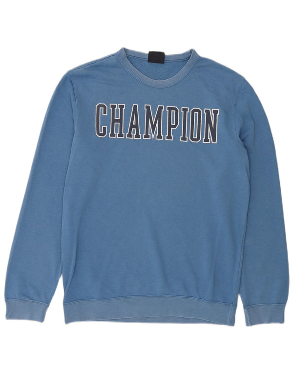 Champion Sudadera Con Estampado Gráfico Jumper Azul Medio