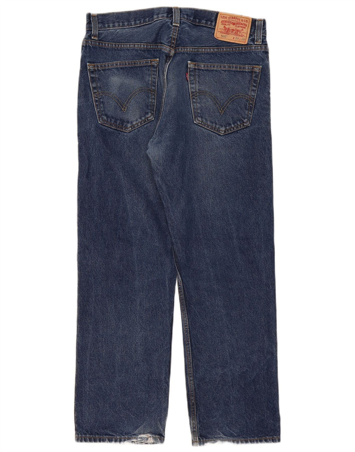 Levi's Vaqueros rectos de corte regular 505 para hombre W34 L29 Algodón azul