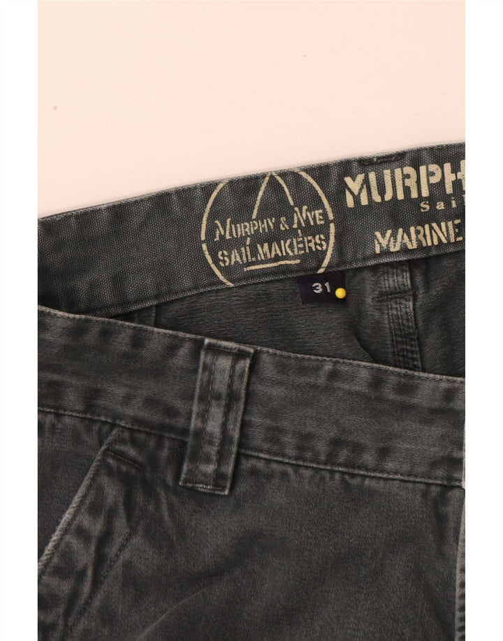 Murphy & Nye Pantalones cargo rectos para hombre W31 L31 Algodón gris