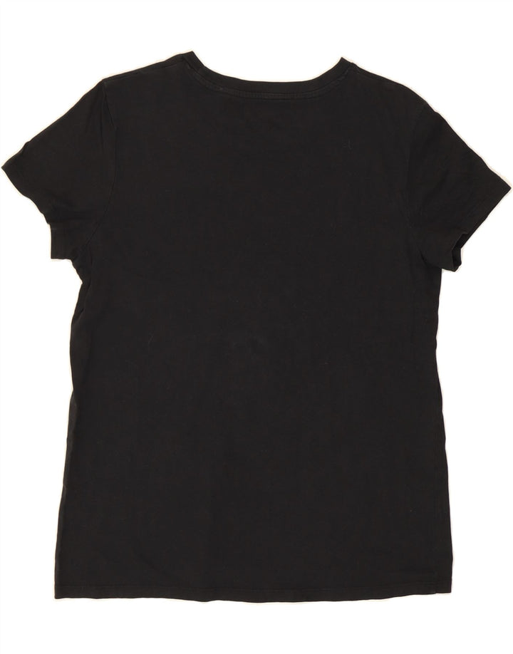LEVI'S Womens Graphic T-Shirt Top UK 12 Medium Black Cotton Vintage Levi's and Second-Hand Levi's from Messina Hembry 