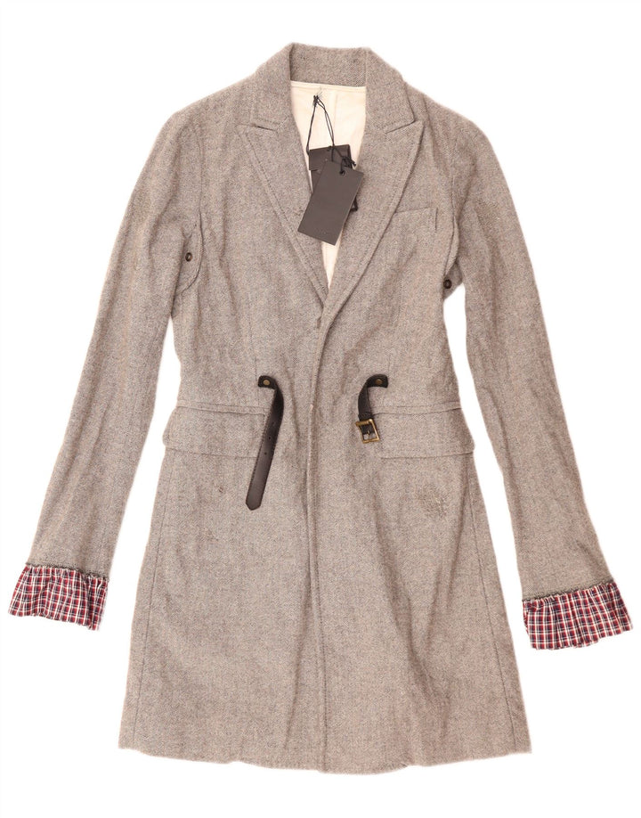 Abrigo Mujer Dsquared2 IT 42 Lana En Espiga Gris Medio