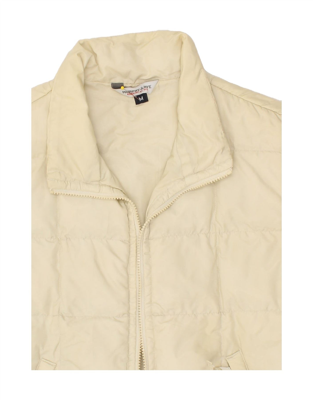MURPHY & NYE Womens Padded Gilet UK 14 Medium Beige Polyamide Vintage Murphy & Nye and Second-Hand Murphy & Nye from Messina Hembry 