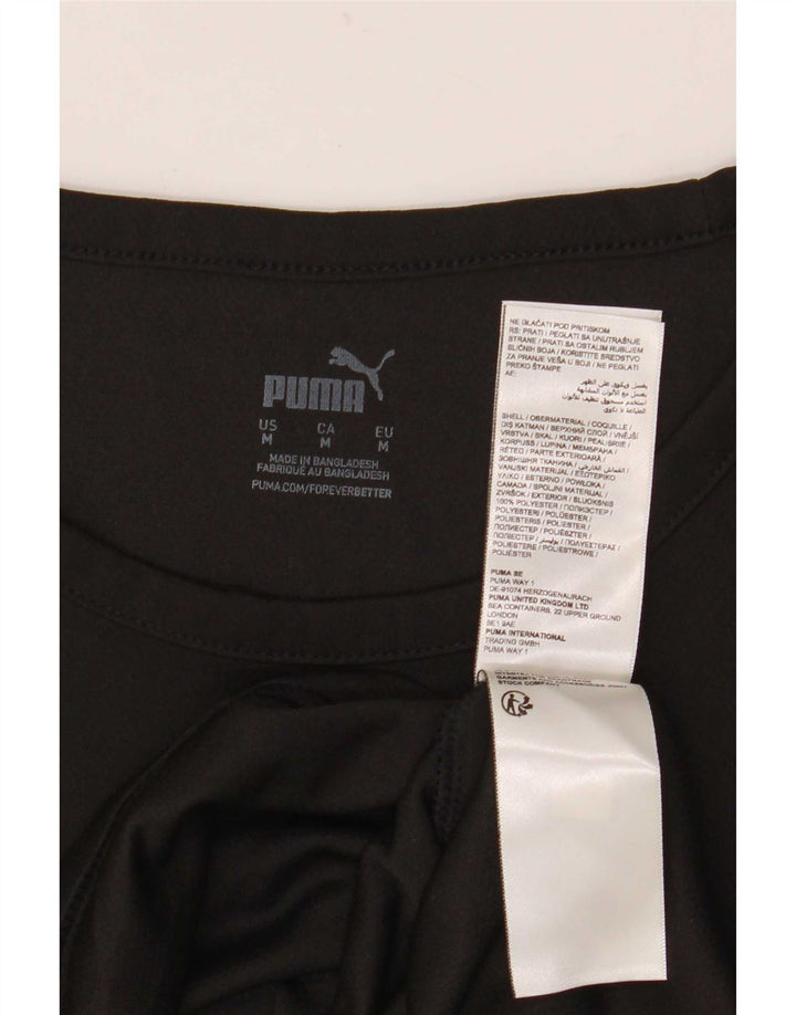 Camiseta Puma Hombre Top Medium Negro Colorblock Poliéster