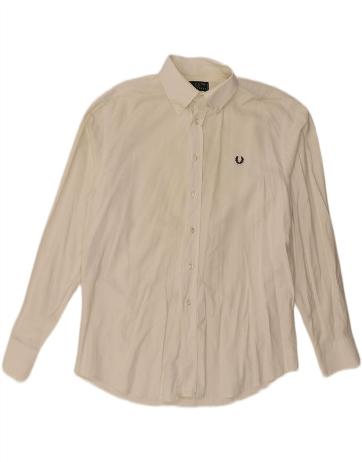 Camisa Fred Perry Hombre 2XL Algodón Blanco Roto