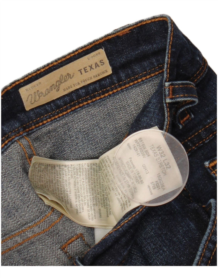 WRANGLER Vaqueros rectos elásticos Texas para hombre W32 L32 Algodón azul