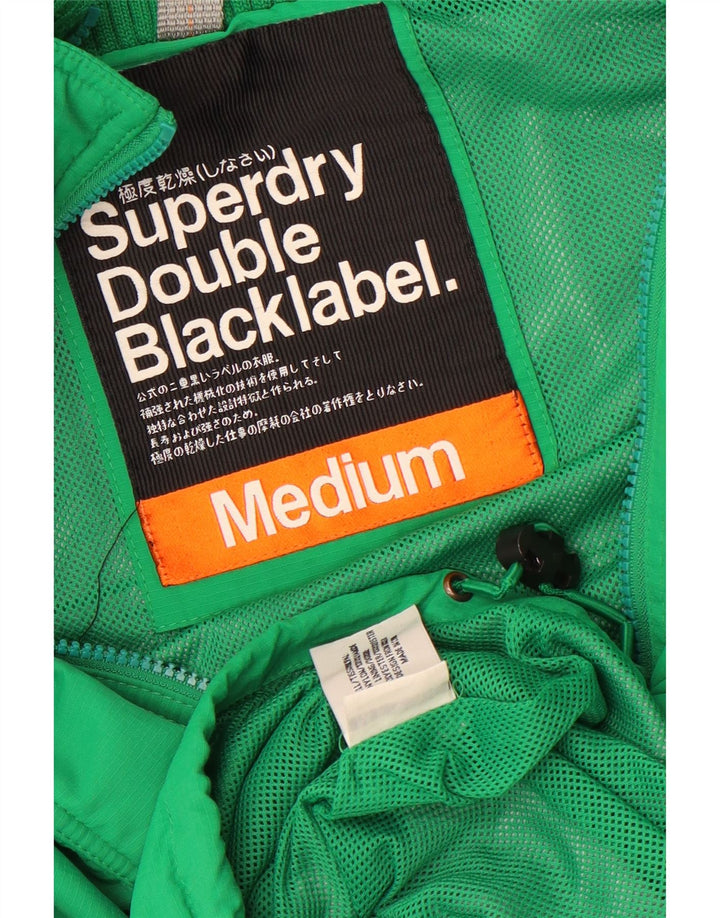 Superdry Chaqueta cortavientos Double Blacklabel para hombre UK 38 Medium Green Nylon