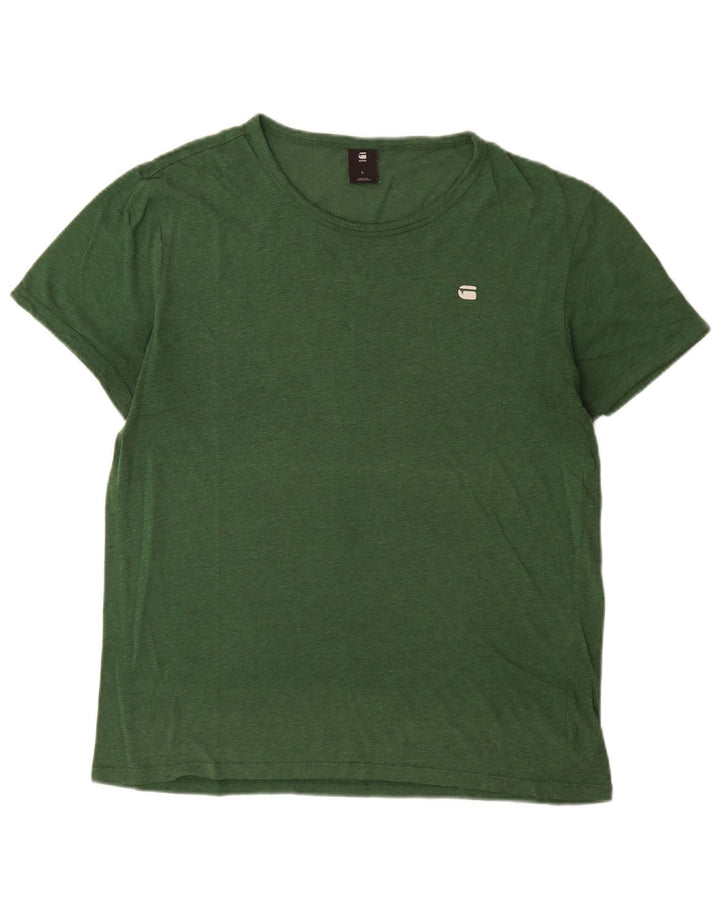 G-Star Hombre Camiseta Top Grande Algodón Verde
