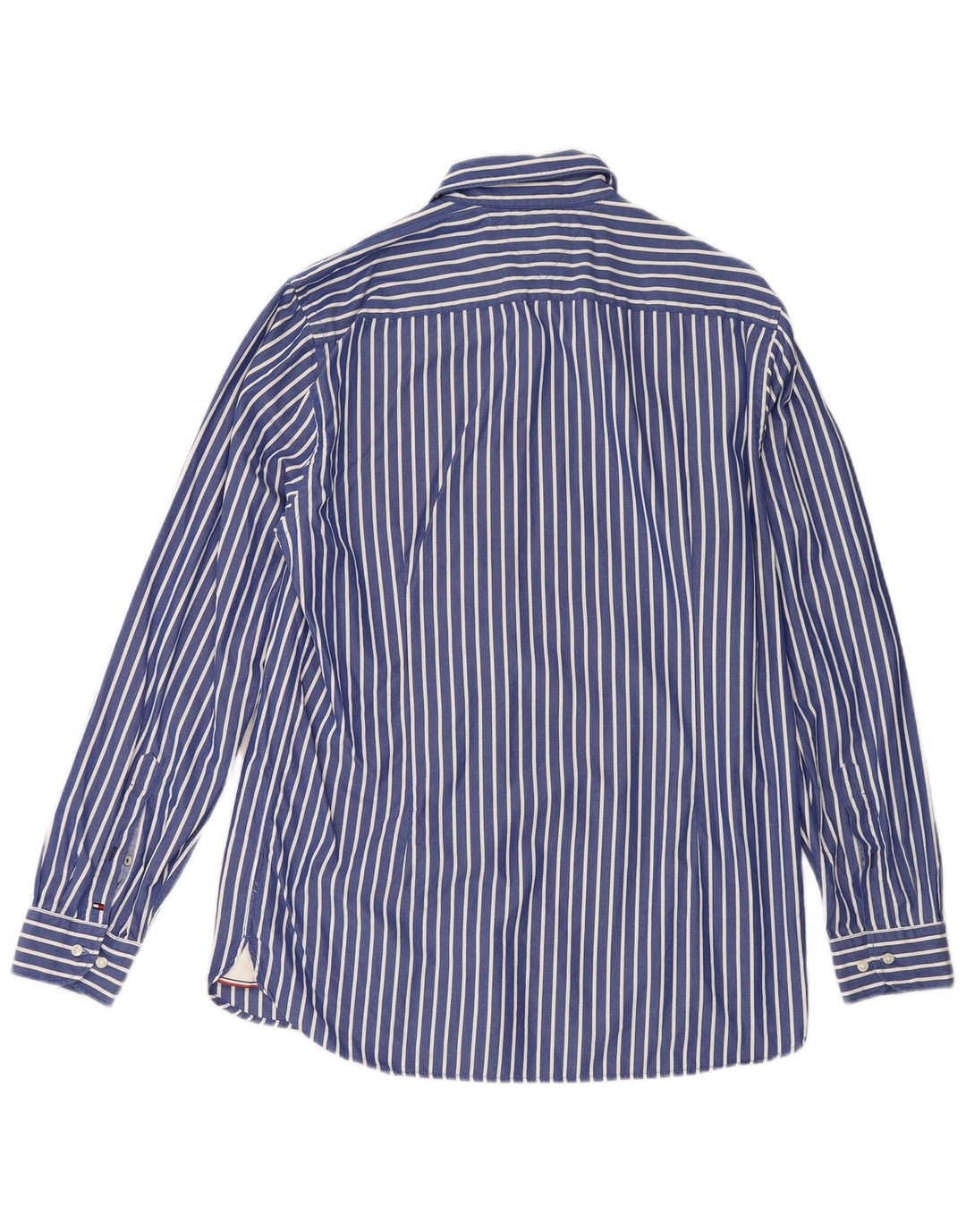 Camisa Tommy Hilfiger Hombre Grande Algodón A Rayas Azul