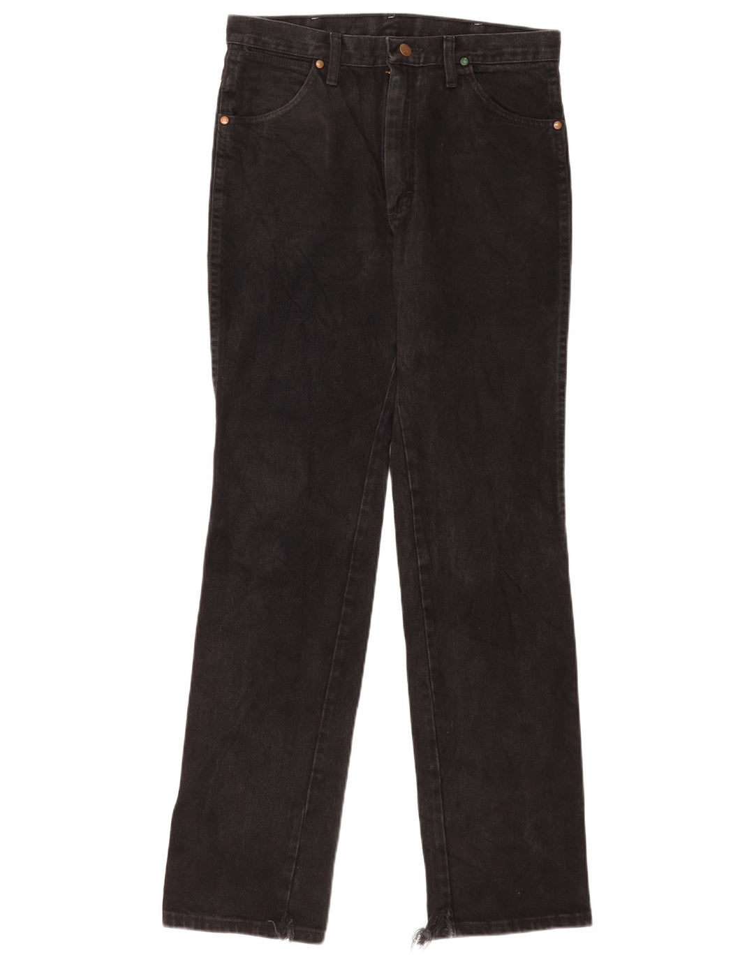 Vaqueros Wrangler Mujer Rectos W31 L34 Negro Algodón
