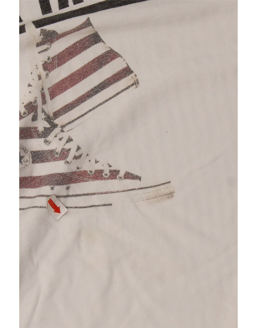 Converse Hombre Chuck Taylor Graphic Camiseta Top Medio Algodón Blanco