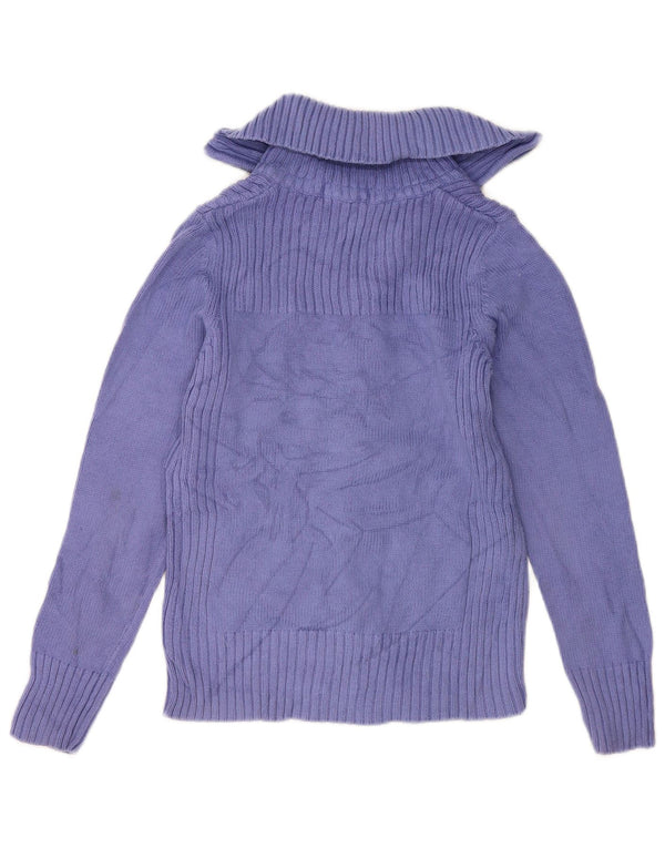 Marks & Spencer Suéter tipo cárdigan para mujer Reino Unido 12 Algodón morado mediano