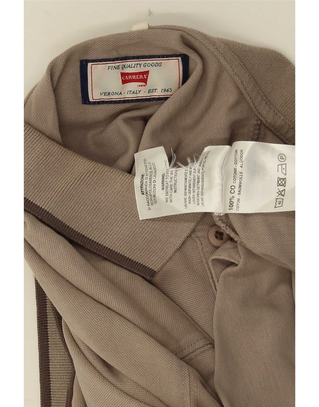 Polo Carrera Hombre XL Algodón Marrón