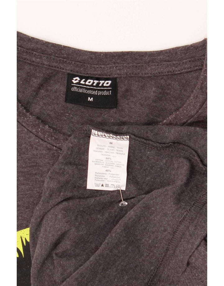 Lotto Hombre Camiseta Gráfica Top Algodón Gris Medio