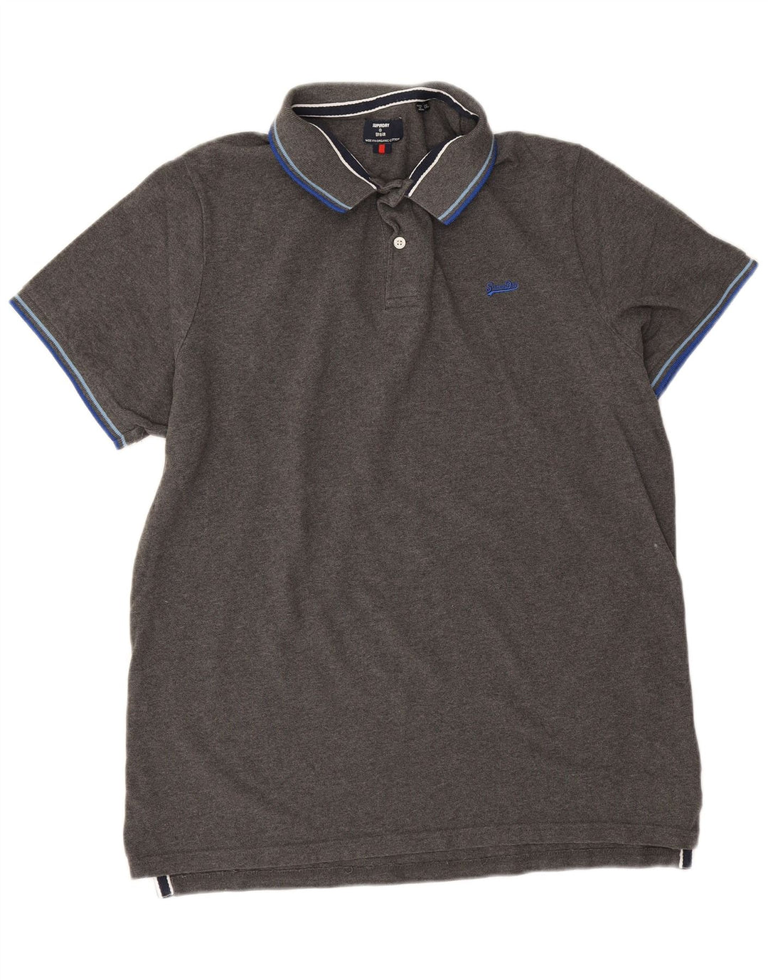 Superdry Polo para hombre 2XL Algodón gris