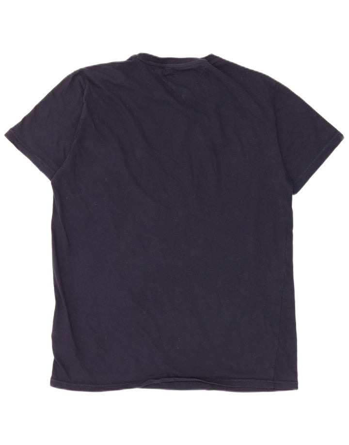 TOMMY HILFIGER Camiseta para hombre Top Medium Azul marino Algodón