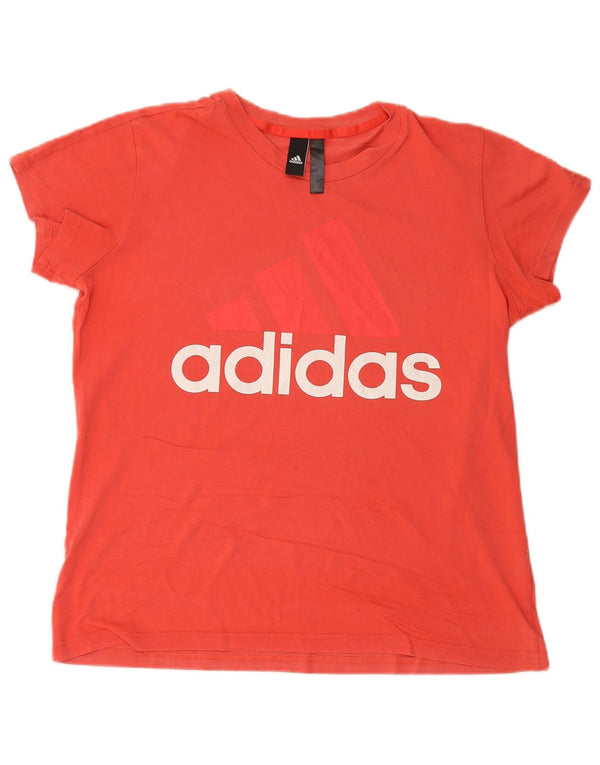 ADIDAS Camiseta gráfica para mujer Top UK 18 XL Algodón rojo