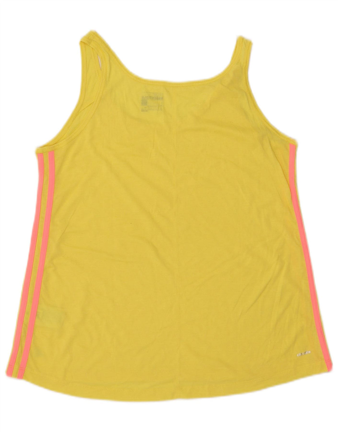 ADIDAS Mujer Climalite Chaleco Top UK 16/18 Grande Amarillo Poliéster