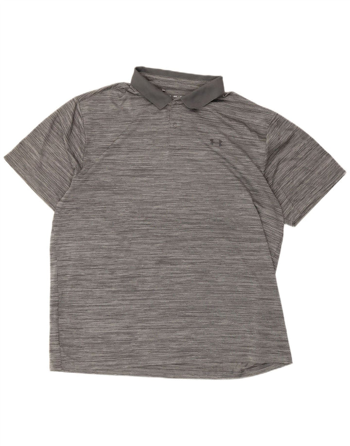 Under Armour Polo para hombre 2XL gris a rayas