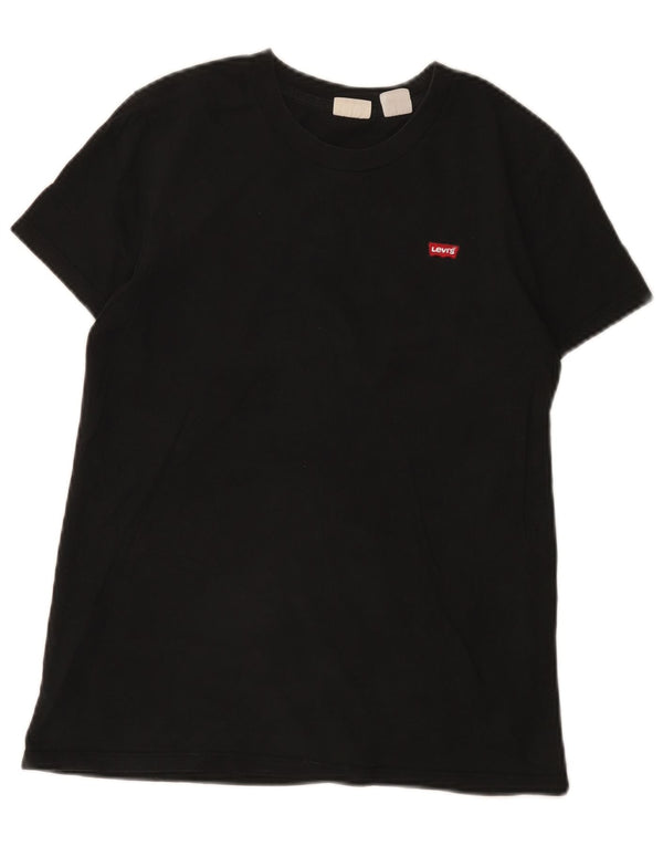 Levi's Camiseta para mujer Top UK 10 Small Black Cotton