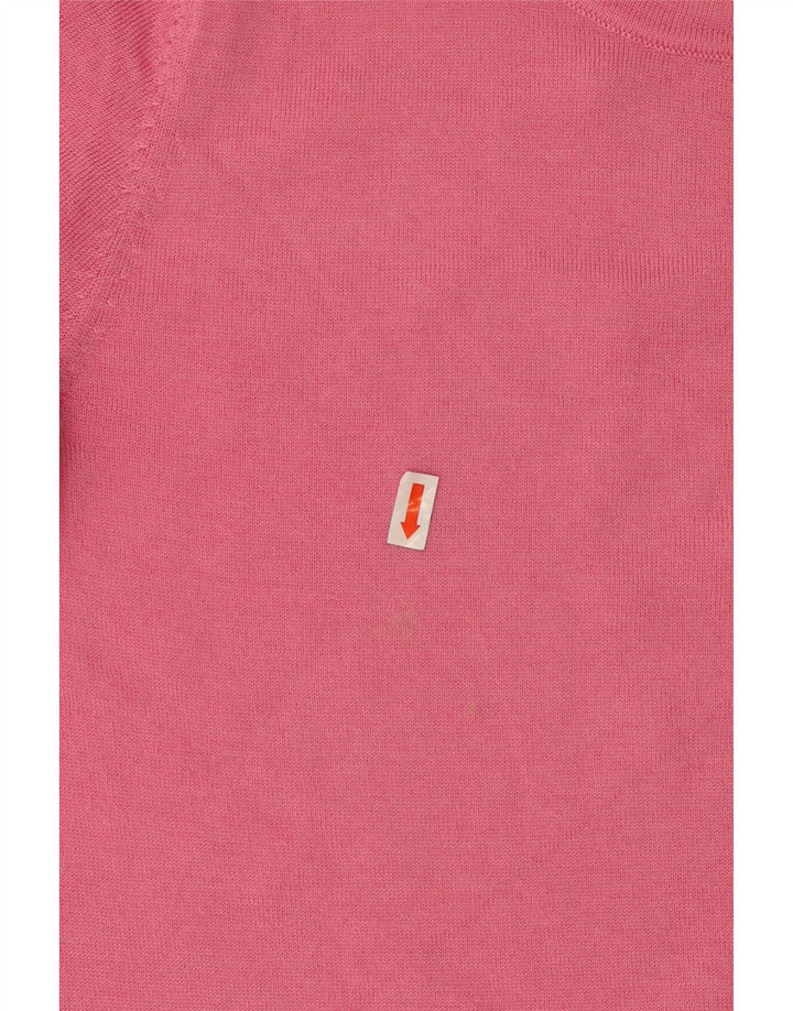 HOBBS Jersey de cuello redondo para mujer UK 12 Lana rosa mediana