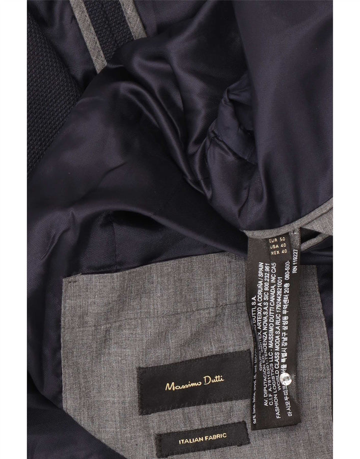 Massimo Dutti Chaqueta Blazer De 2 Botones Para Hombre EU 50 Medium Azul Marino Lana