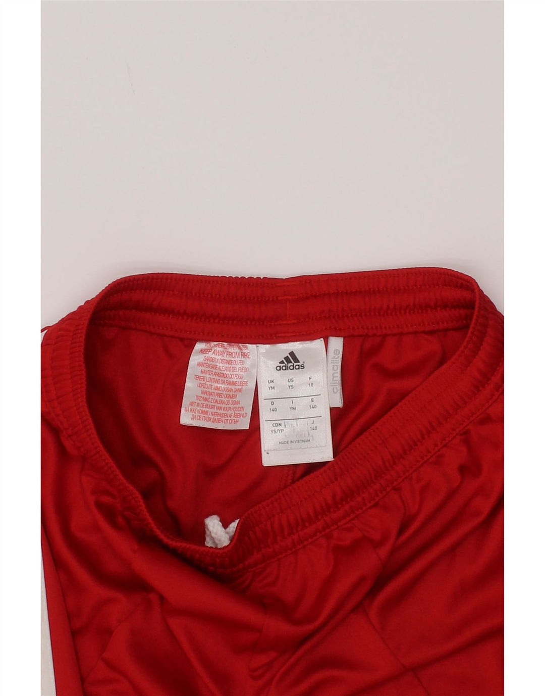Adidas - Pantalones cortos deportivos Climalite para niños, 9-10 años, color rojo medio