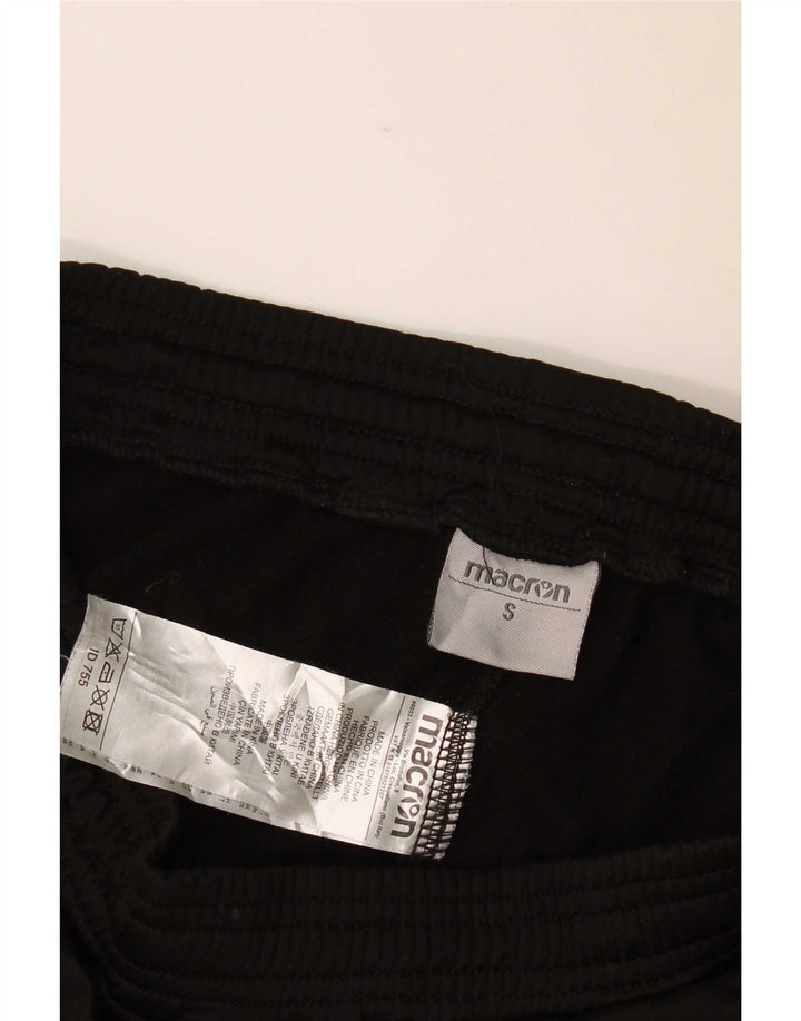 Macron Hombre Pantalones De Chándal Gráfico Joggers Small Poliéster Negro