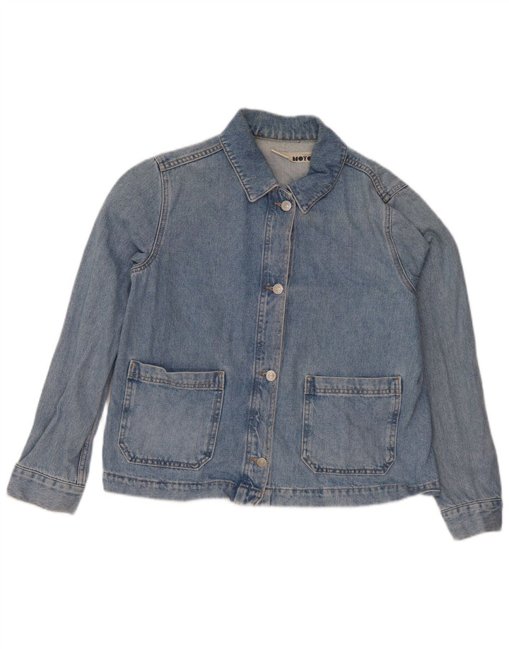 Topshop Chaqueta vaquera para mujer UK 8 Small Algodón azul
