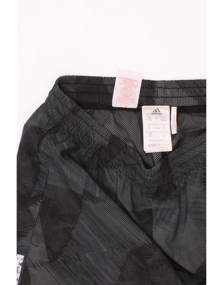 Adidas Pantalones cortos deportivos Climalite para niños 13-14 años Gris Geométrico Poliéster