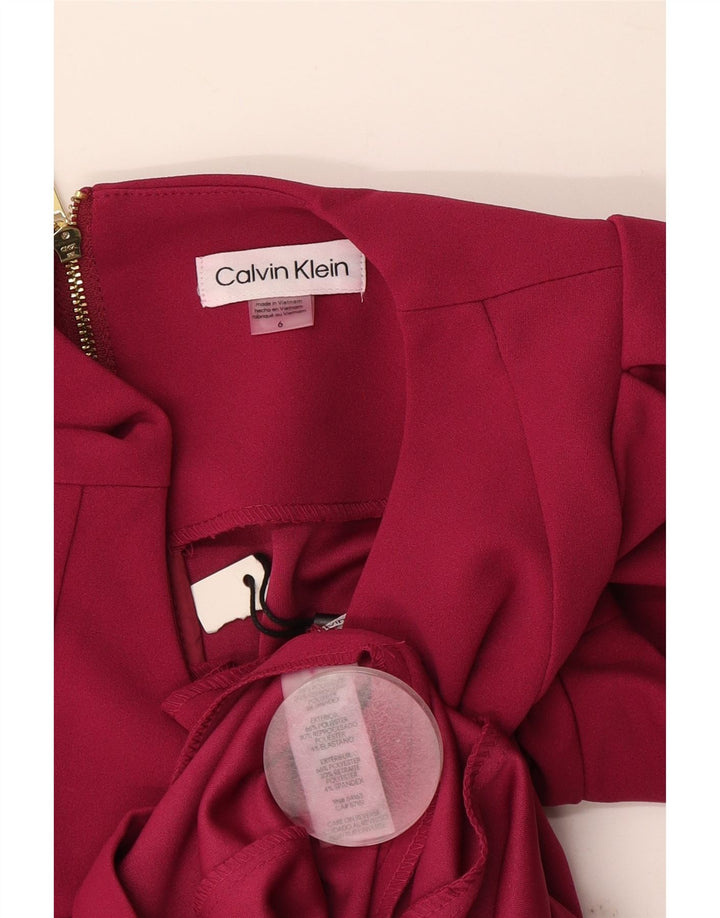Calvin Klein vestido tubo para mujer US 6 pequeño poliéster rosa